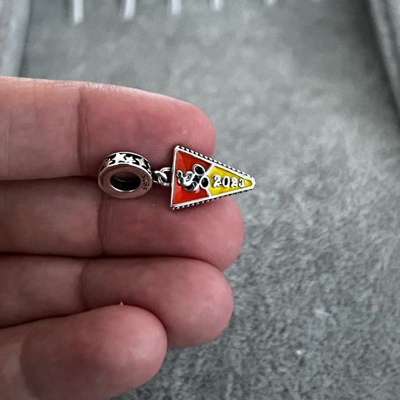 Disney Mickey Mouse Flag Banner Dangle Charm - Picture 5 of 5